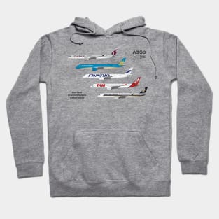 Airbus A350 First Five Customers Hoodie